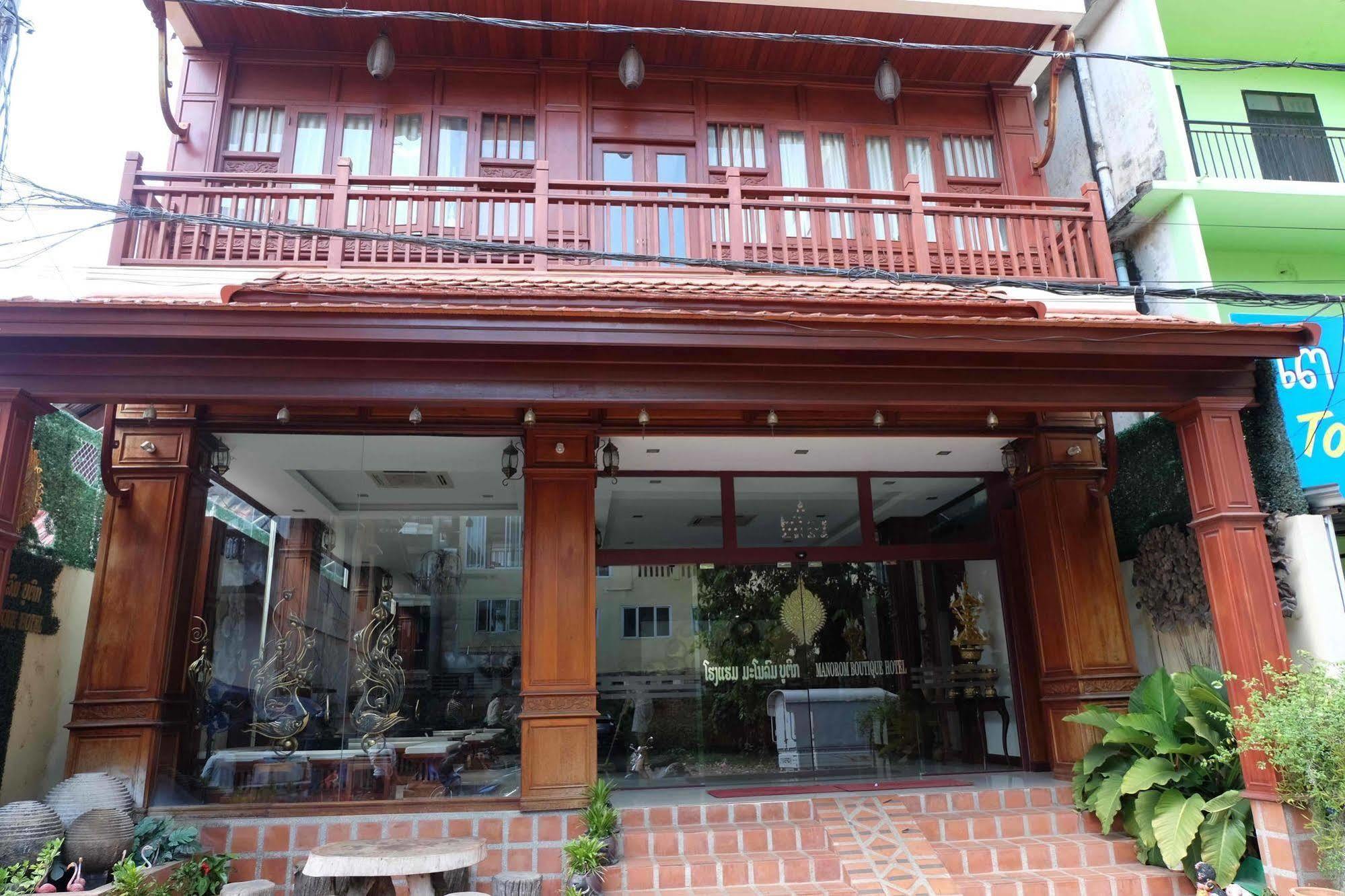 Manorom Boutique Hotel Vientiane Exterior foto